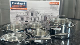 CUISINART Classic TriPly Stainless Steel Cookware 10 piece set UNBOXING and REVIEW  Unboxing video [upl. by Alexandre]