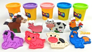 Learning and Creating with Play Doh  Colorful Fun with Farm Animals for Kids 🐄🐑 [upl. by Atled]