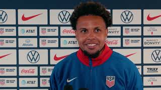 USMNT MIDFIELDER WESTON MCKENNIE ahead of Team USA facing Bolivia in Copa America [upl. by Gnuy296]