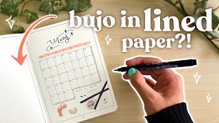 can you BULLET JOURNAL on LINED PAPER 💌  GIVEAWAY [upl. by Lyndsie931]