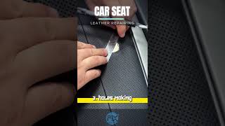 How to DiY CAR SEAT REPAIR  car leather repair  car seat leather  car interior repair howto [upl. by Aicined]