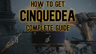 How to get Cinquedea  Secret Weapon Location  Complete guide  Elden Ring [upl. by Akirderf]