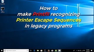 Legacy Printer Escape Sequences in Printfil [upl. by Ayres]