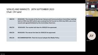 Thetford Town Council Full Town Council Meeting 26th September 2023 [upl. by Irrep]