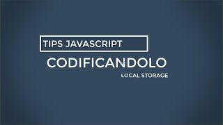 Manejo de Local Storage en JavaScript [upl. by Yramesor]