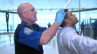 WATCH A glimpse at the new TSA patdown procedures [upl. by Ellener184]