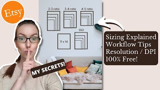 How to create Digital Wall Art for Etsy  MY SECRET WORKFLOW explained  Sizing Resolution GIMP [upl. by Esbenshade]