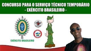 CONCURSO SERVIÇO TÉCNICO TEMPORÁRIO PARA A ENFERMAGEM  EXÉRCITO BRASILEIRO [upl. by Llenrub323]