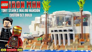 LEGO IRON MAN quotTony Starks Malibu Mansionquot Custom Set [upl. by Oika]