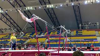 Rebecca Andrade  bars  podium training DOHA [upl. by Urbannal]