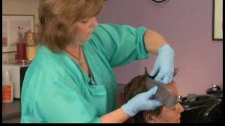 Coloring Gray Hair  Applying Hair Dye to Gray Hair [upl. by Parish]