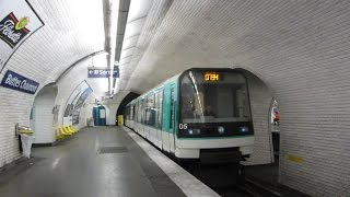 Paris MF88 Métro 7 Bis  Buttes Chaumont [upl. by Yehc]