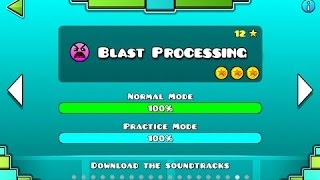 Level 17  Blast Processing  all coins  Geometry Dash [upl. by Joela]