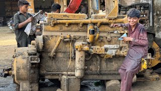 Komatsu Dozer Engine Seized Due to Dirt  Complete Restoration [upl. by Imit]