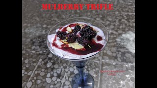 Mulberry Trifle Recipe Mullberry Syrup  Whats Cooking in Ivees Kitchen [upl. by Lipscomb]