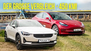 POLESTAR 2 vs TESLA Model 3 LR  Langstrecke von Hamburg nach Köln [upl. by Yartnoed266]