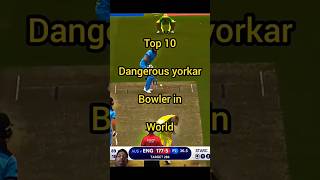 Top 10 dangerous Yorker bowlers in world 😍 reaction shorts short [upl. by Ricky836]