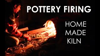 Pottery Firing In A Home Made Kiln [upl. by Bruyn]