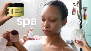 spa day completo em casa 🫧  cabelo skin care depilação etc [upl. by Rendrag624]