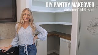 DIY Pantry Makeover  Home With Stefani [upl. by Olpe]