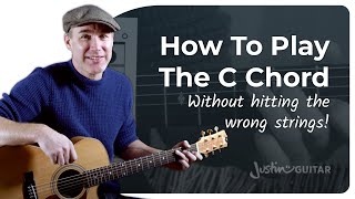 How to Play the C Chord  Guitar for Beginners [upl. by Suoivatram723]