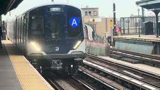 NYCT R211A A Arrives At Rockaway Boulevard [upl. by Kaslik77]