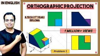 Orthographic ProjectionProblem 1 [upl. by Ciro]