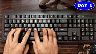 Learn English Typing in 10 Days  Day 1  Free Typing Lessons  Touch Typing Course Tech Avi [upl. by Cockburn]