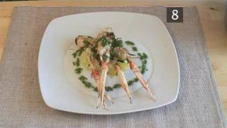 How To Cook Grilled Langoustines With Mashed Potato And Parsley Sauce [upl. by Remled]