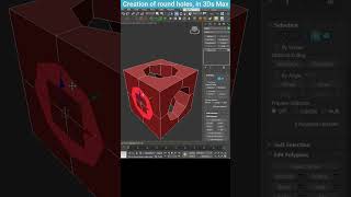 Creating Perfect Round Holes in 3Ds Max shorts tips 3dsmax holes [upl. by Divine]