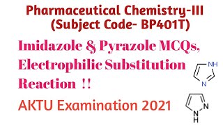 Imidazole amp Pyrazole MCQs Oxamide Tartaric acid [upl. by Fenny]