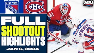 New York Rangers at Montreal Canadiens  FULL Shootout Highlights  January 6 2024 [upl. by Atikahs]