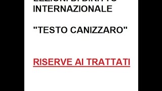 lezioni di diritto internazionale 1 di 19 quotle riservequot [upl. by Amaleta611]