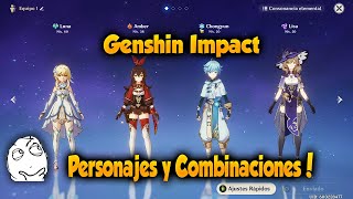 Genshin Impact Personajes y Combinaciones [upl. by Cormier384]