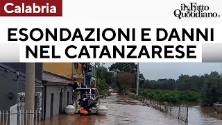 Esondazioni e danni nel Catanzarese il maltempo colpisce la Calabria [upl. by Kreager425]