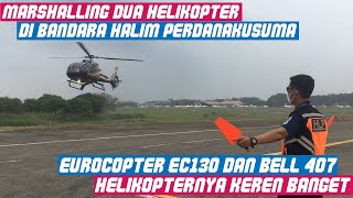 Ternyata begini cara Marshalling Helicopter Sekali landing dua Helicopter [upl. by Francesca973]