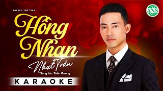 Karaoke Hồng Nhan  Nhựt Trần  Karaoke Bolero Trữ Tình Tone Nam Beat Chuẩn [upl. by Lomax]