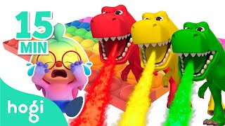 👍🏻Best 5 Learn Colors with Hogi｜Pop It Dinosaurs Cooking Race Eggs Slide｜Pinkfong Hogi [upl. by Shannah]