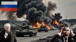 PUTIN Shocked When a Russian T90M Tank was Destroyed by an M1 ABRAMS  right near the border [upl. by Arlynne]