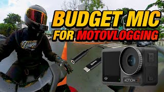 Budget Mic for Motovlogging  DJI Osmo Action 3  4 [upl. by Lodie]