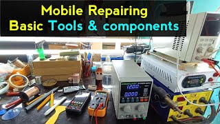 नए मैकेनिक ये वीडियो जरूर देखें  Mobile Repairing Basic Tools amp components  My tools amp setup [upl. by Lerred]