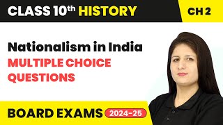 Nationalism in India  Multiple Choice Questions  Class 10 History Chapter 2  CBSE 202425 [upl. by Assirod]