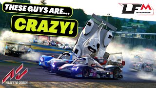 Assetto Corsa  What a BONKERS Race LFM LMP3  Le Mans 24H [upl. by Cyndy]