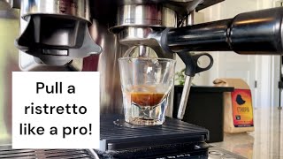 How To Pull A Ristretto Shot Using A Breville Barista Express [upl. by Mighell]