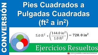 Pies cuadrados a Pulgadas Cuadradas ft2 a in2  PARTE 1 [upl. by Davita]