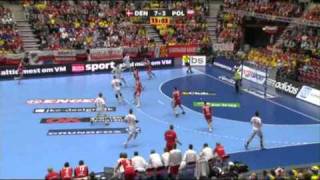 Danemark vs Pologne Main round handball 2011 Jan 22 2011 [upl. by Assille679]