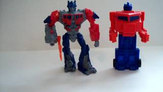 2005 TRANSFORMERS CYBERTRON OPTIMUS PRIME BURGER KING KIDS MEAL TOY REVIEW [upl. by Nitreb]