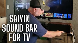 Saiyin Sound Bars for TV  Soundbar Home Theater [upl. by Cuttie]