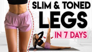 SLIM and TONED LEGS in 7 Days  8 minute Home Workout [upl. by Laszlo900]