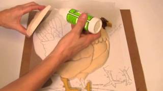 Kathy Wise Intarsia woodworking with Satellite City instant glues [upl. by Airotcivairam]